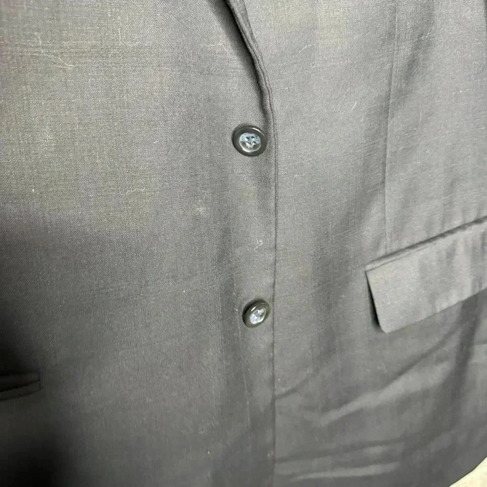 Montefino Uomo Super 120’s Cloth Men’s Navy Charles  100% Merino Wool Blazer 48R